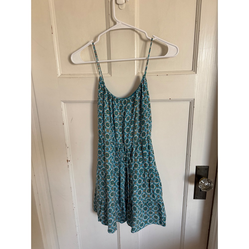 Alice + Olivia teal blue Cheyla geo printed mini dress size xs